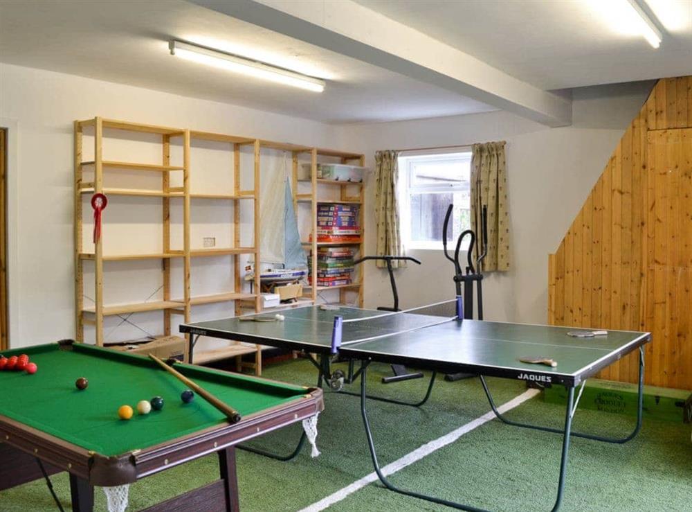 Games room at Sporting Heights in Clows Top, near Kidderminster, Worcestershire