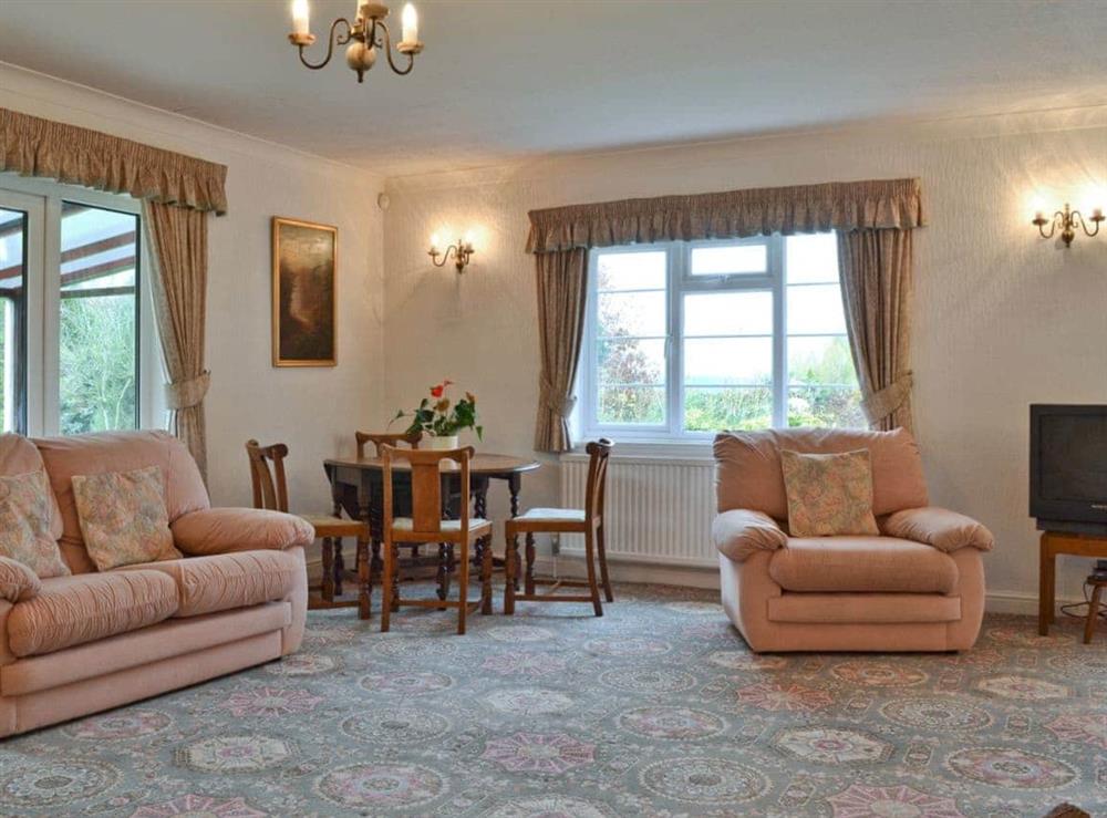 Living room at Sporting Heights in Clows Top, near Kidderminster, Worcestershire