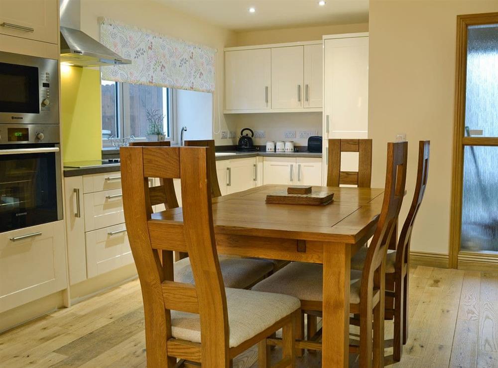 Light and airy kitchen/dining area at The Byre, 