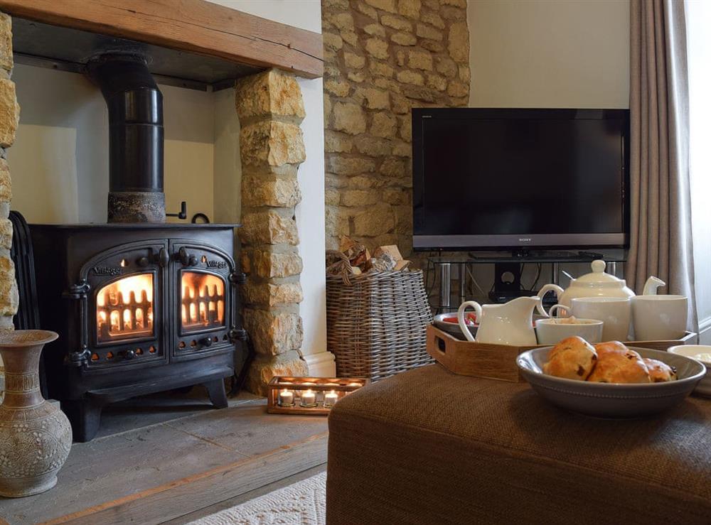 Wood burner at Spring Cottage in Bourton-on-the-Water, Gloucestershire