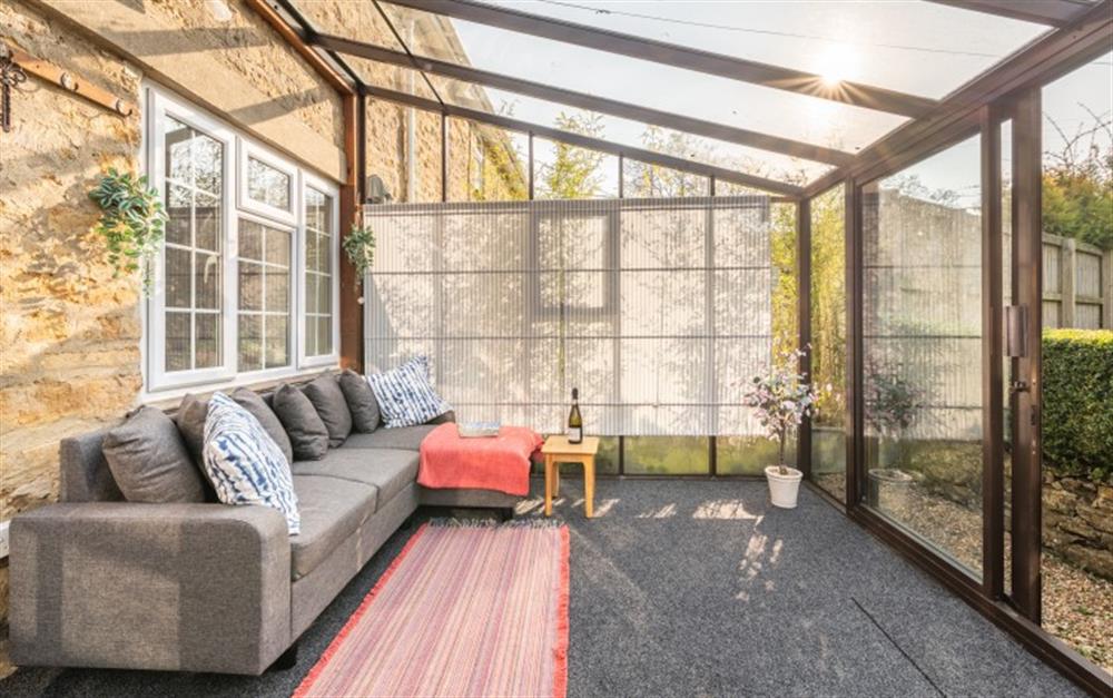 Sun room with L shaped settee