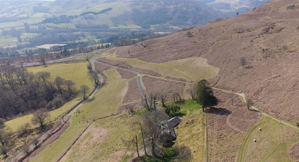 Rural landscape at Spring Hill Cottage in Rhayader, Powys