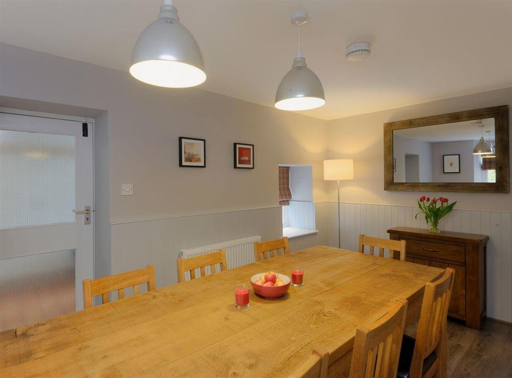 Large dining room table with ample seating at Springbank in Taynuilt, near Oban, Argyll