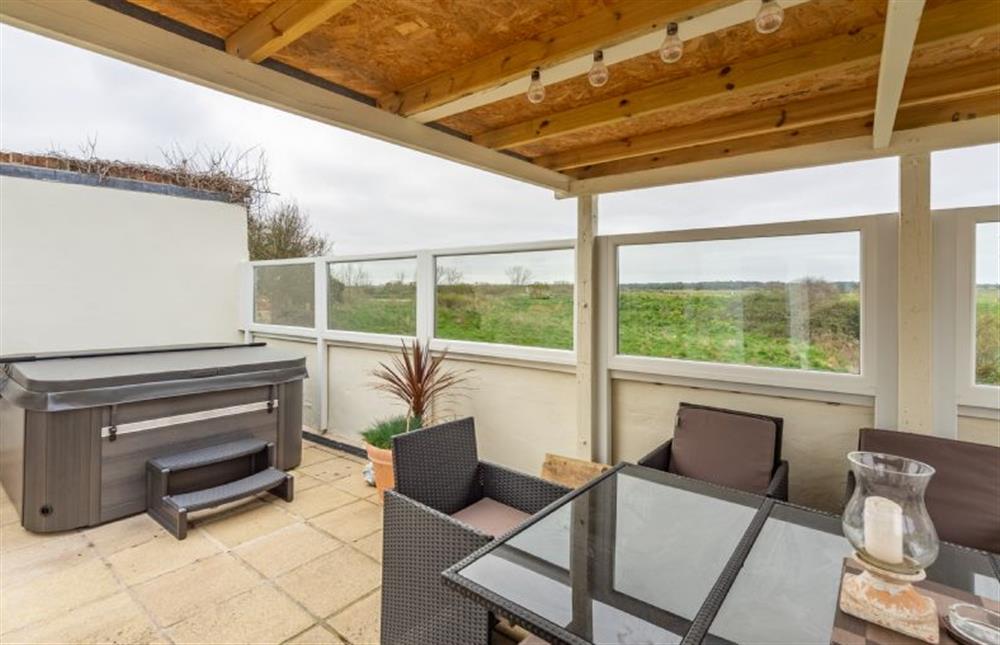 Great views from the roof terrace and hot tub (photo 2) at Springbank, Wells-next-the-Sea