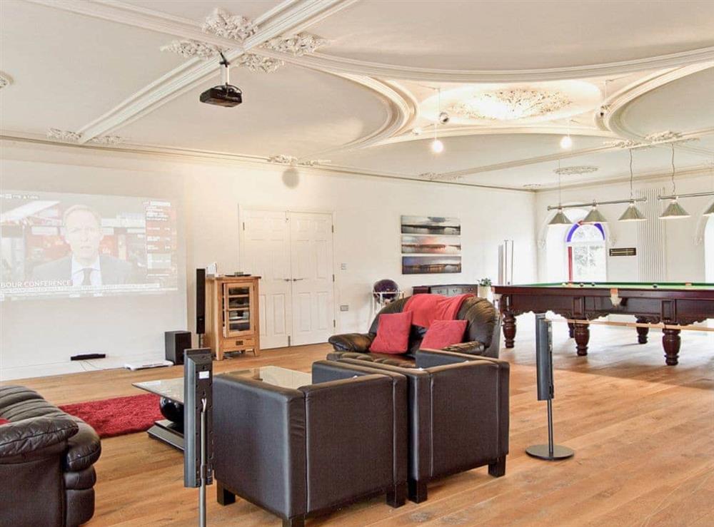 Fabulous entertainment area with snooker table and home cinema at Springfield House in Middleton-in-Teesdale, Durham