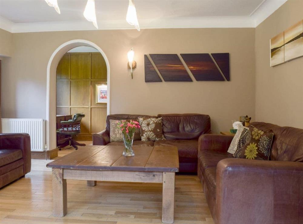 Large, comfortable living room at Springfields in Leek, Staffordshire., Great Britain