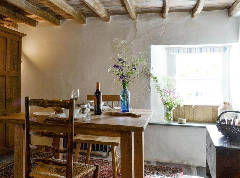Convenient dining area at Springlea Cottage in Deanscales, near Cockermouth, Cumbria