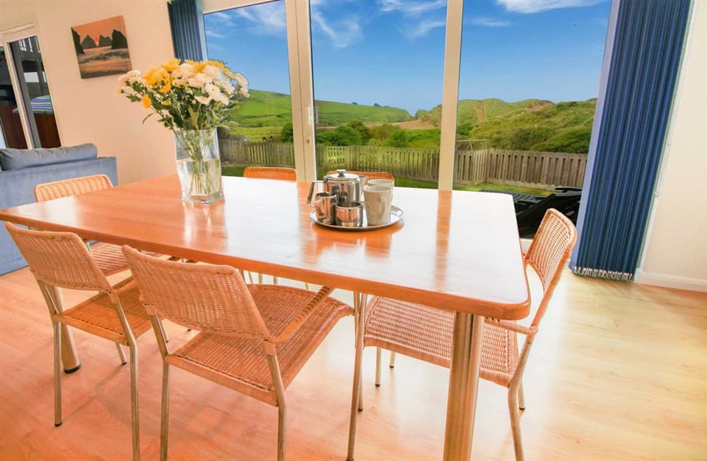 Dining Area at Springtide in Holywell Bay, Cornwall