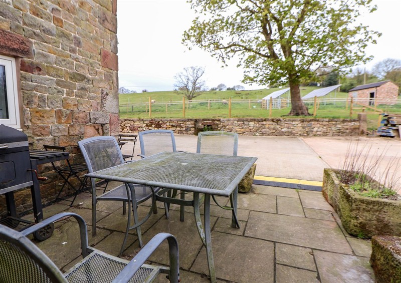 The patio at Sprinks Farm, Biddulph Moor