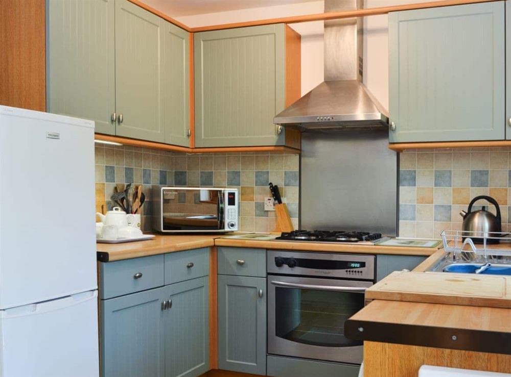 well equipped fitted kitchen at Squirrel Cottage in North Kessock, Inverness-Shire