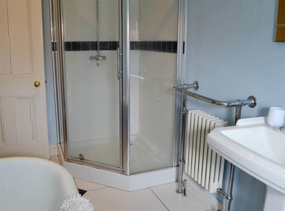 Bathroom with shower at Squirrel Cottage in Thornton-le-Dale, North Yorkshire
