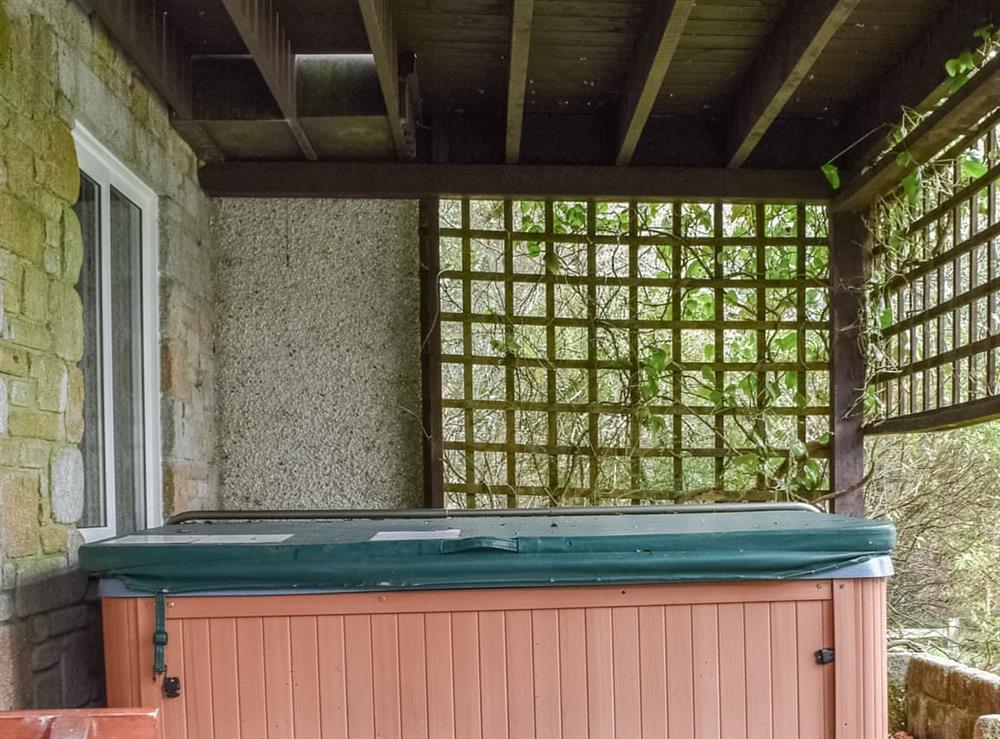 Hot tub at Squirrel Creek in Callington, Cornwall