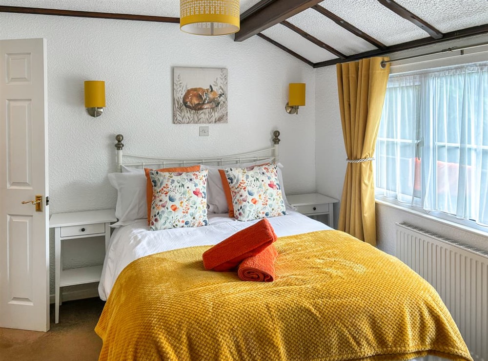 Double bedroom at Squirrel Leap Lodge in Morpeth, Northumberland