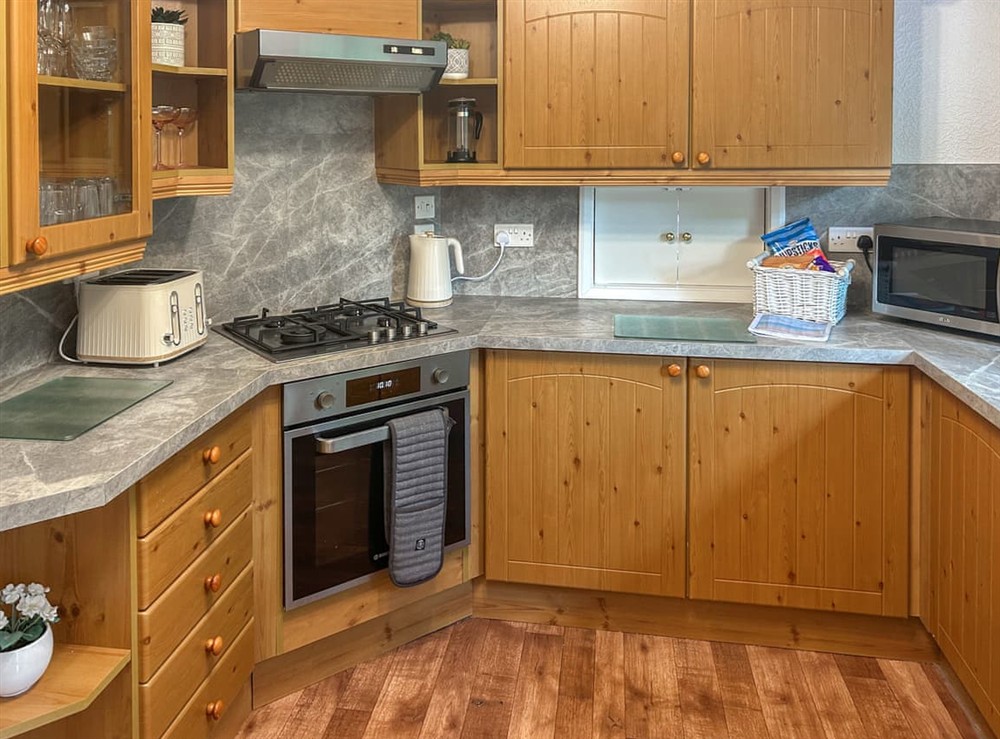 Kitchen at Squirrel Leap Lodge in Morpeth, Northumberland
