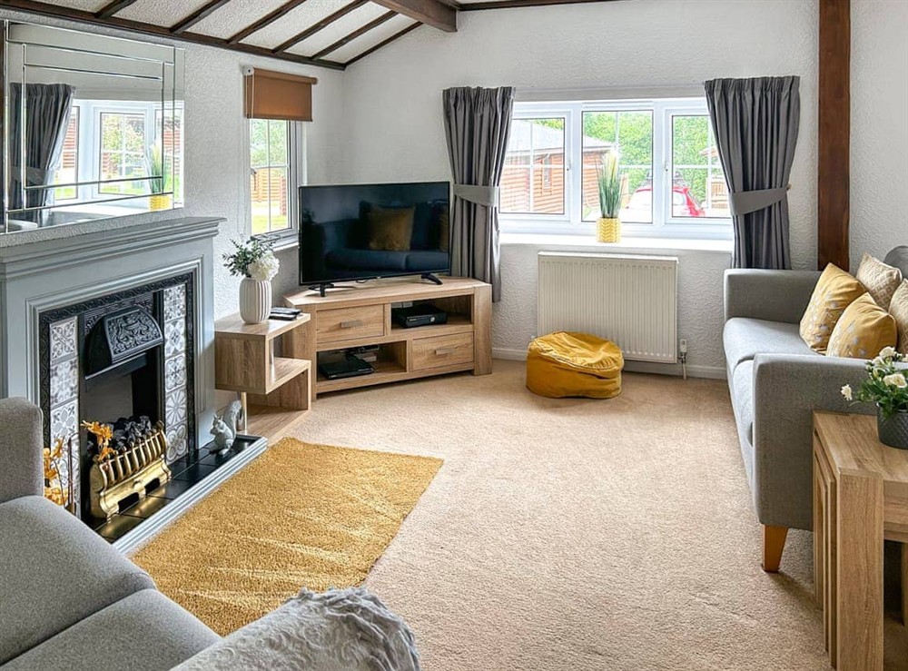 Living area at Squirrel Leap Lodge in Morpeth, Northumberland