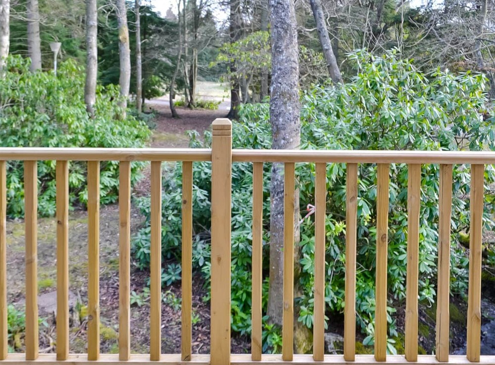 Balcony at Squirrel Lodge in Otterburn, Northumberland