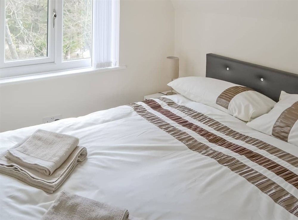 Double bedroom at Squirrel Lodge in Otterburn, Northumberland