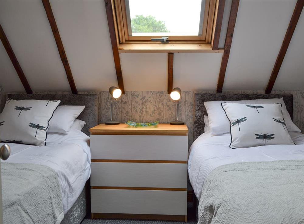 Twin bedroom at Squirrel Lodge in Ottringham, near Hull, North Humberside