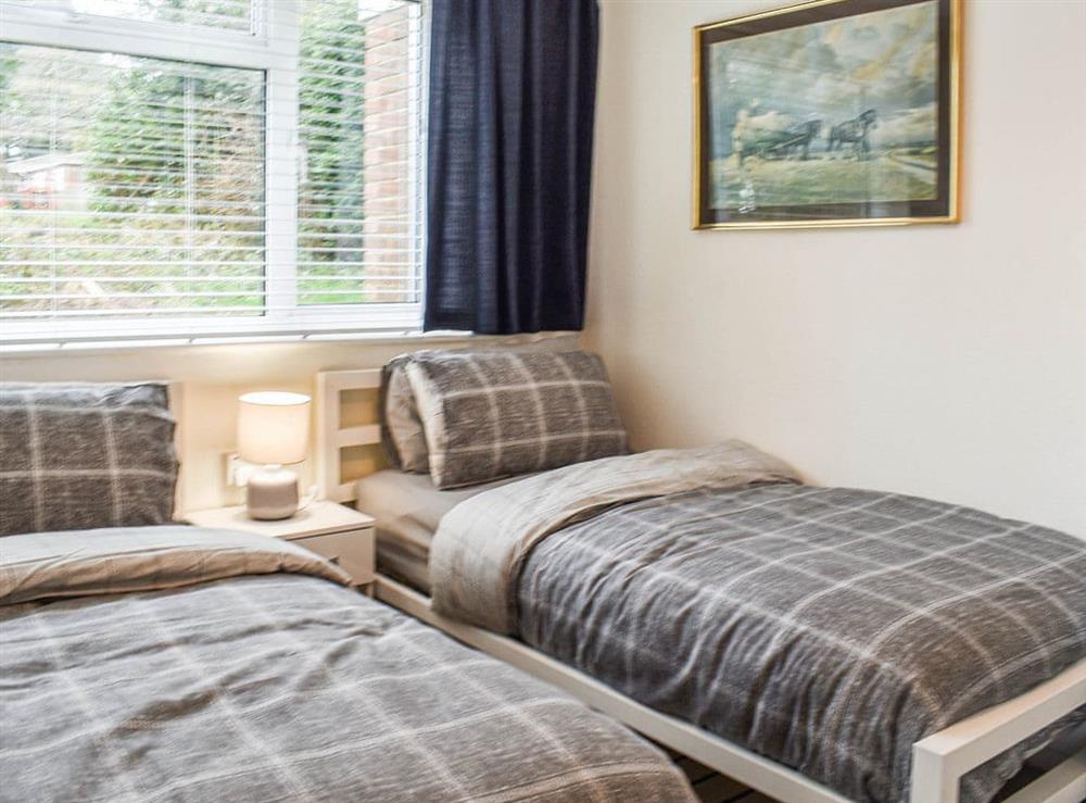 Twin bedroom at Squirrelstone in Gurnard Pines, near Cowes, Isle of Wight