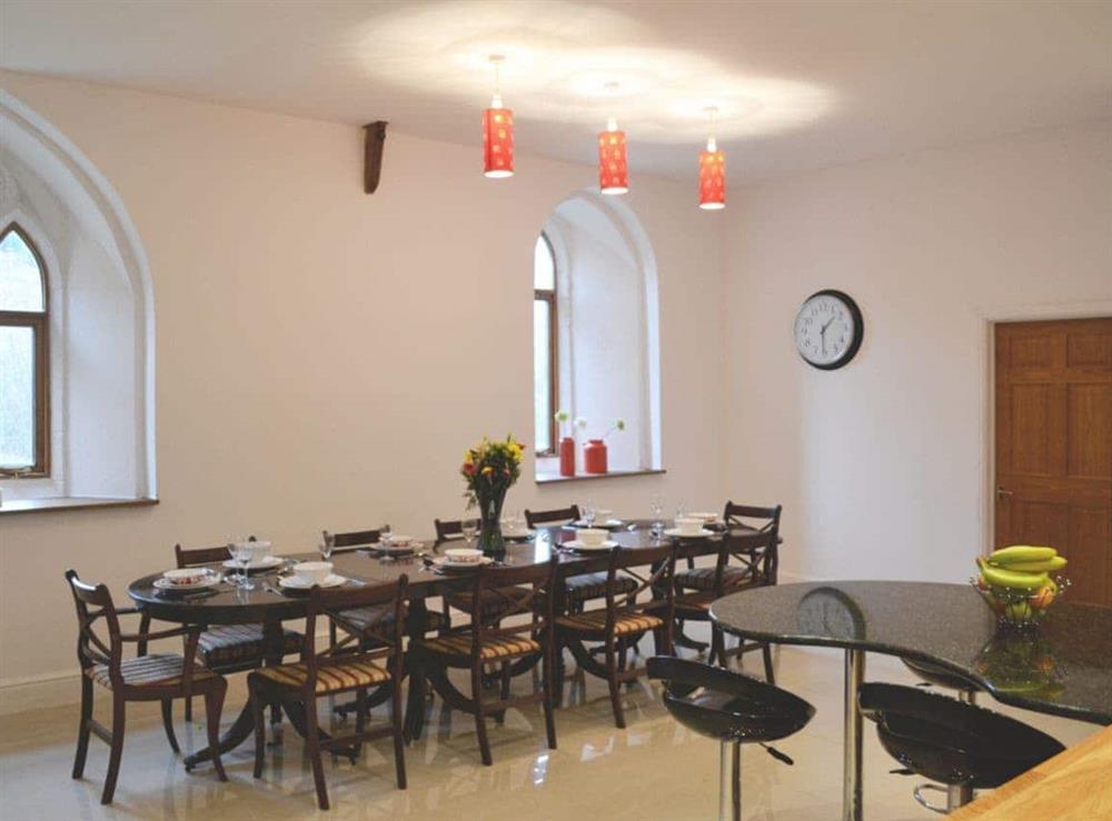 Open plan living/dining room/kitchen at St. Albans Church in Treherbert, near Treorchy, Mid Glamorgan