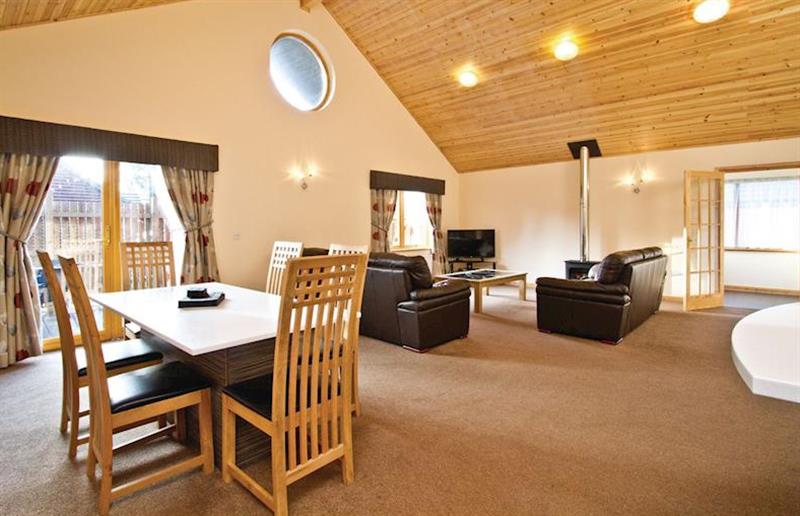 Typical Montgomerie Executive Lodge at St Andrews Forest Lodges in Kincaple, St Andrews
