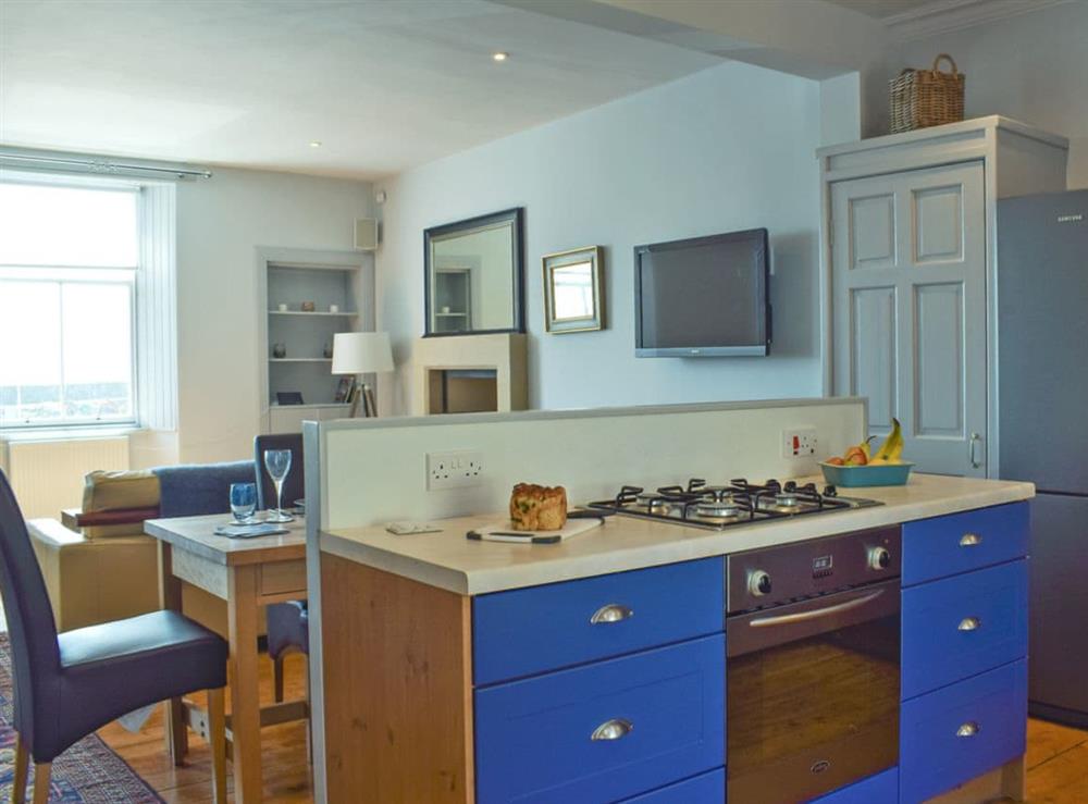 Attractive kitchen with in this superb open plan living space at St Andrews in Pittenweem, near Anstruther, Fife