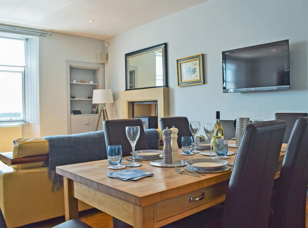 Impressive open plan layout with comfortable dining area at St Andrews in Pittenweem, near Anstruther, Fife