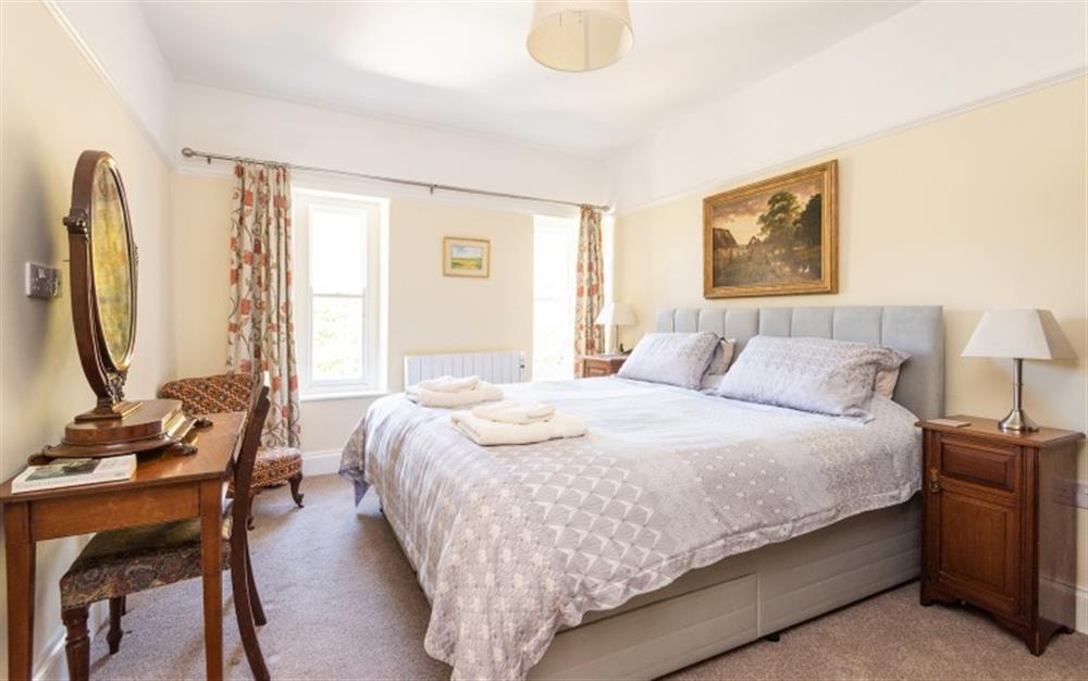 Double bedroom with zip and link super king bed set up  at St. Brychan in Tintagel