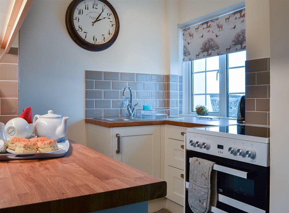 Lovely and bright kitchen at St Cadoc Cottage in Harlyn Bay, near Padstow, Cornwall