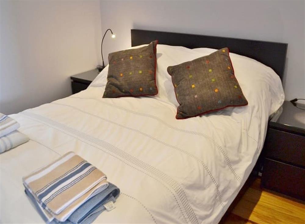 Comfortable double bedroom at St Catherines Court No 4 in Fowey, Cornwall
