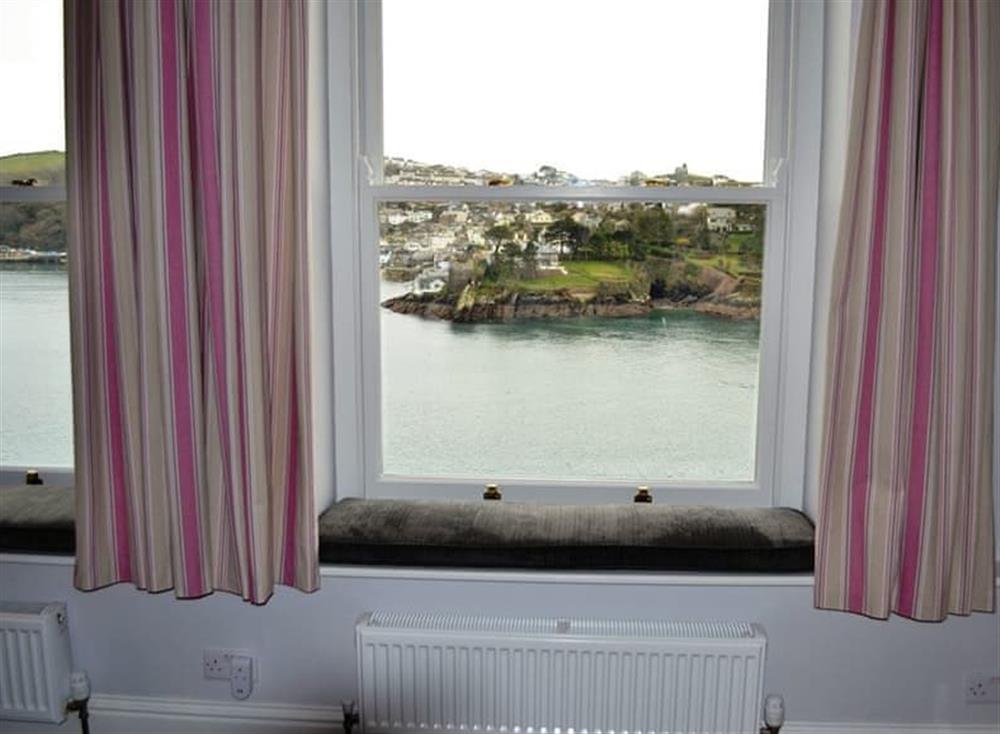 Stunning views from the open plan living area at St Catherines Court No 4 in Fowey, Cornwall