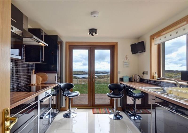 The kitchen at St Clements View, Leverburgh