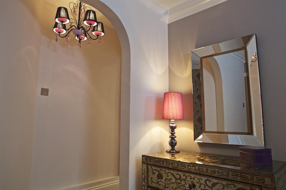 Leading to the en suite from the master bedroom at St Elmo Lodge in Sandhills Road, Salcombe