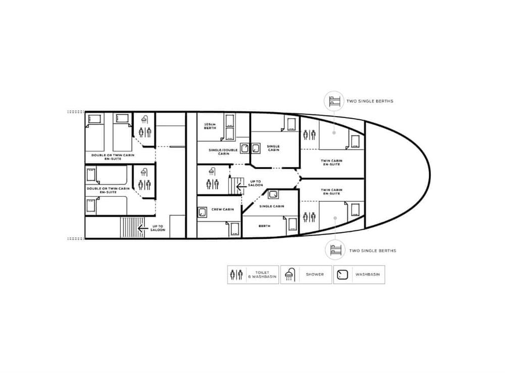 Lower deck floor plan