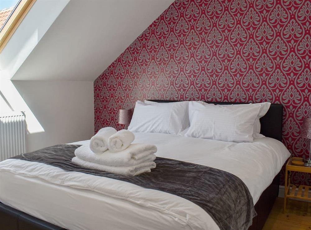 Light and airy double bedroom at St Hildas Rest in Hinderwell, near Staithes, North Yorkshire