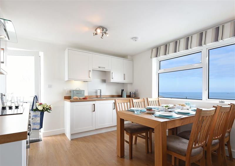 This is the kitchen at St Ives Bay View, Carbis Bay