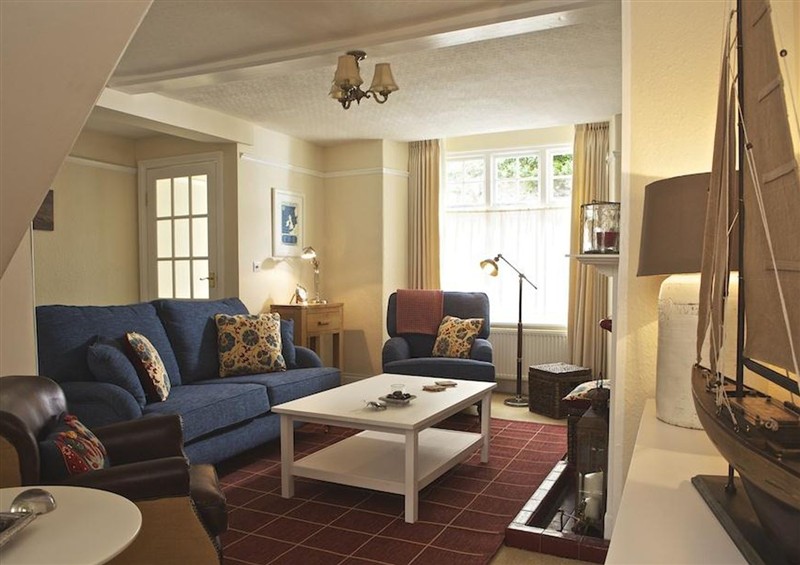 Relax in the living area at St Leonards, Salcombe