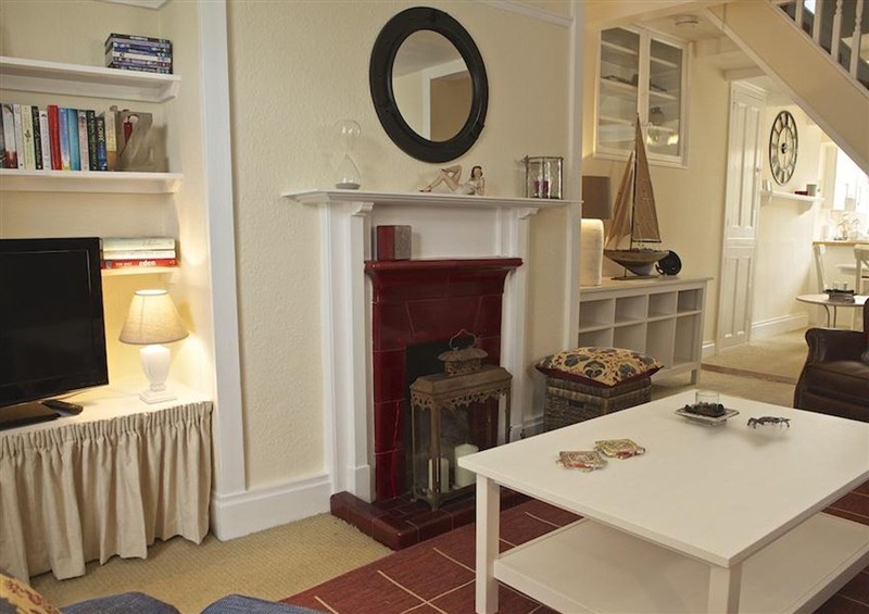 The living room at St Leonards, Salcombe