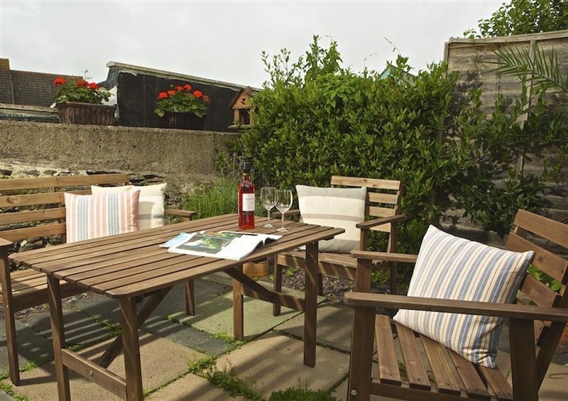 The patio at St Leonards, Salcombe
