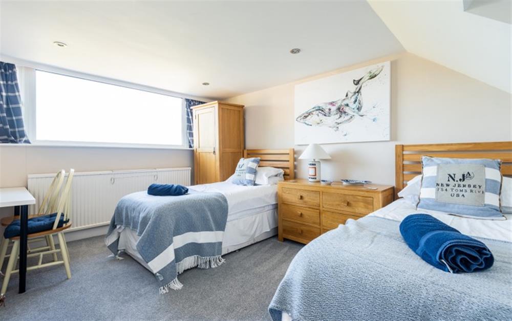 Bedroom 3 with twin beds  at St Malo in Salcombe