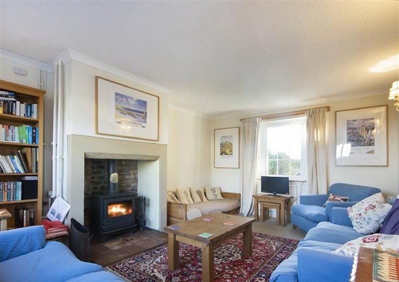 Relax in the living area at St Marys Cottages No4, Low Newton-by-the-Sea
