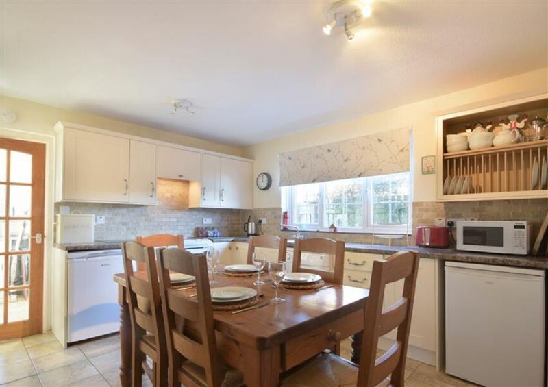 This is the kitchen at St Marys Cottages No4, Low Newton-by-the-Sea