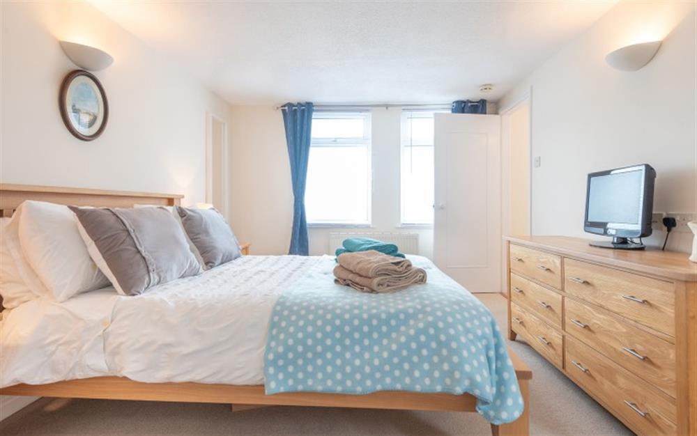 Master bedroom  with king size bed.  at St Michaels in Bigbury-On-Sea