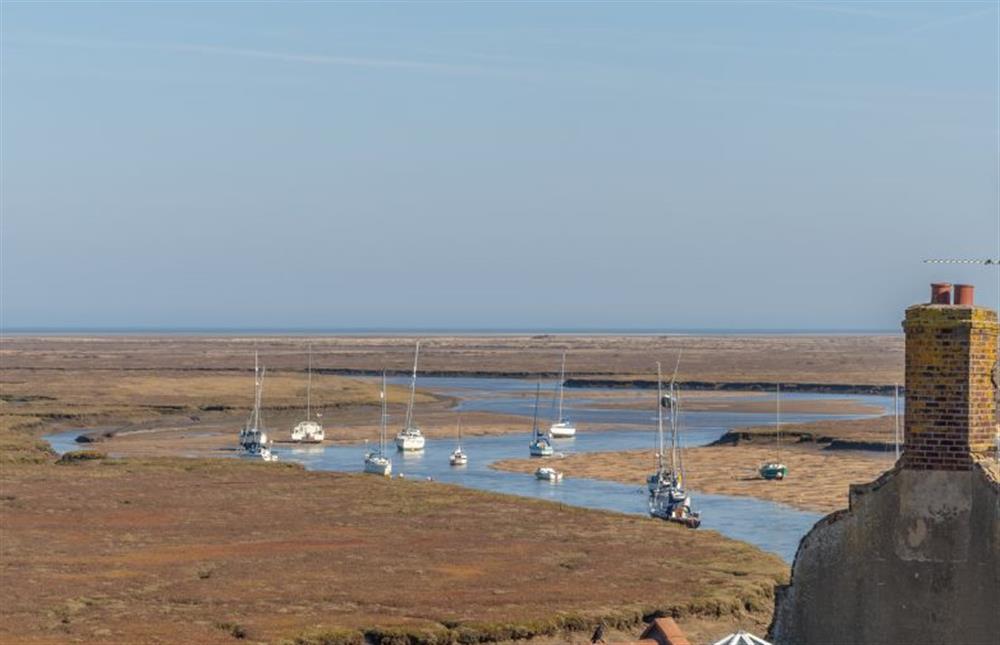Fourth floor: Lookout tower with views over the marsh at St Michaels Cottage, Wells-next-the-Sea