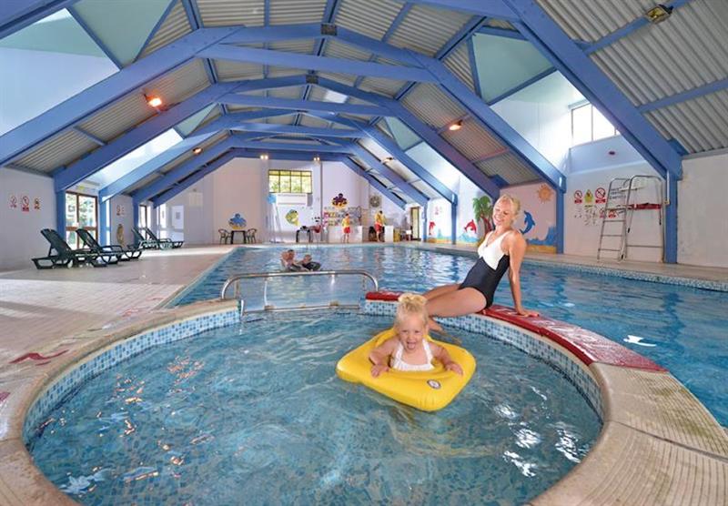 Indoor heated swimming pool at St Minver in , Rock