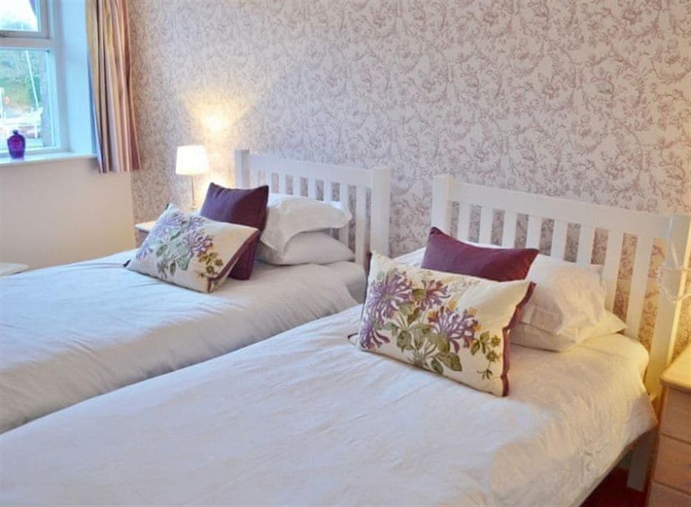 Beautiful twin bedroom at St Monicas in Fowey, Cornwall