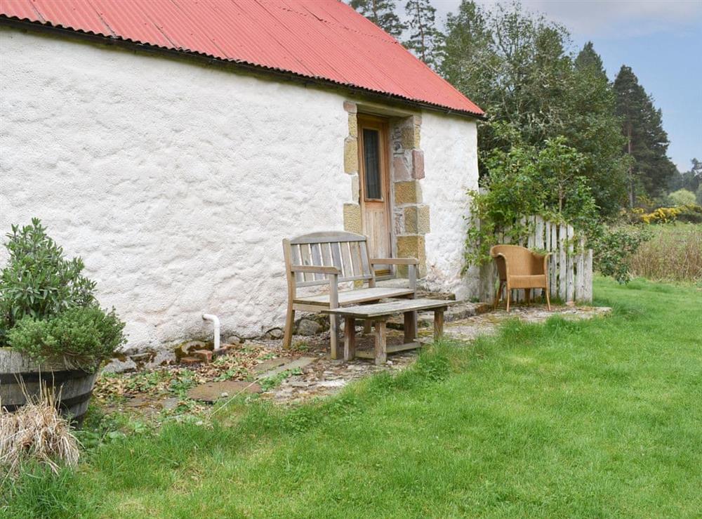 Lovely sunny sitting out area at St Orans in Dunphail, near Forres, Highlands, Morayshire