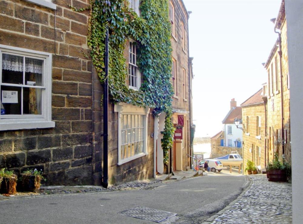 Surrounding area at St Robert’s Chantry in Robin Hoods Bay, near Whitby, North Yorkshire