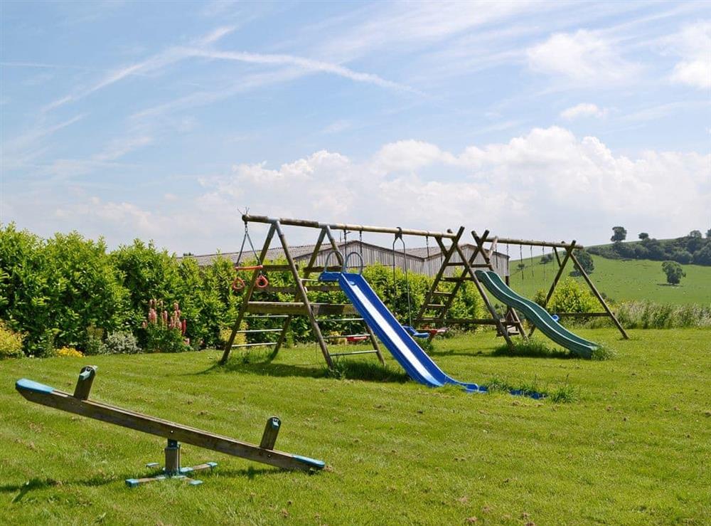 Children’s play area at St Vincent in Broome, near Church Stretton, Shrops., Shropshire