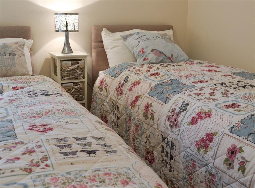 Twin bedroom at Stabal Arthur in Bodedern near Holyhead, Gwynedd